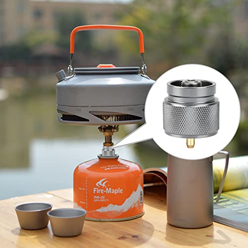 SAN LIKE Camping Stove Adapter 0.2lb Propane Adapter Small Tank Input and Lindal Valve EN417 Output Gas Adapter Converter Outdoor Cylinder LPG Canister Convert