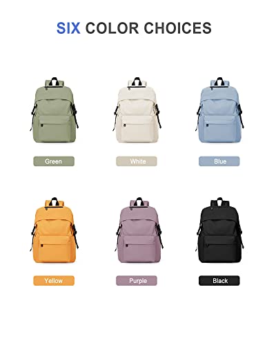 Black Backpack for Teens Girls Boys, Cute Backpack for Middle High School College Bookbag Small Travel Backpack Waterproof Lightweight Backpacks Casual Daypack for Women Men Fits 15.6 Inch Laptop