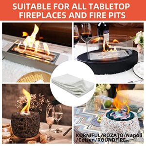 Tabletop Fire Pit Ceramic Wool Wick for ROZATO, KORNIFUL, Danya B, Flammtal, KIZZBY, ROUNDFIRE, to Extend Burning Time, Table Top Firepit Sponge Cotton Core for Bioethanol Rubbing Alcohol Fireplaces