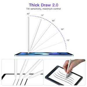 iPad Pencil 2nd Generation with Magnetic Wireless Charging, Apple Pencil 2nd Generation, Smart Pen Compatible with iPad Pro 11 in 1/2/3/4, iPad Pro 12.9 in 3/4/5/6, iPad Air 4/5, iPad Mini 6