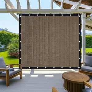 Shade&Beyond 90% Shade Cloth with Grommets, 8ft x 10ft Mesh Tarp Sun Screens for Patio, Greenhouse, Pergola, Backyard, Pet House, and Plants, Monca