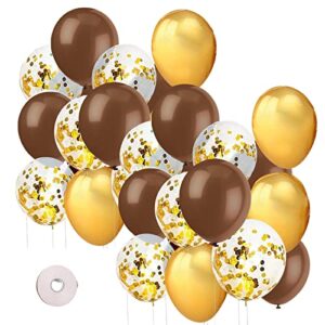 graduation party decorations 2023 brown gold balloons for woodland teddy bear baby shower wild west cowboy party jungle safari birthday party decorations