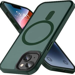 LANDEE Magnetic for iPhone 13 Mini Case Mag Safe Case Wireless Charging Cover Matte Matte Green