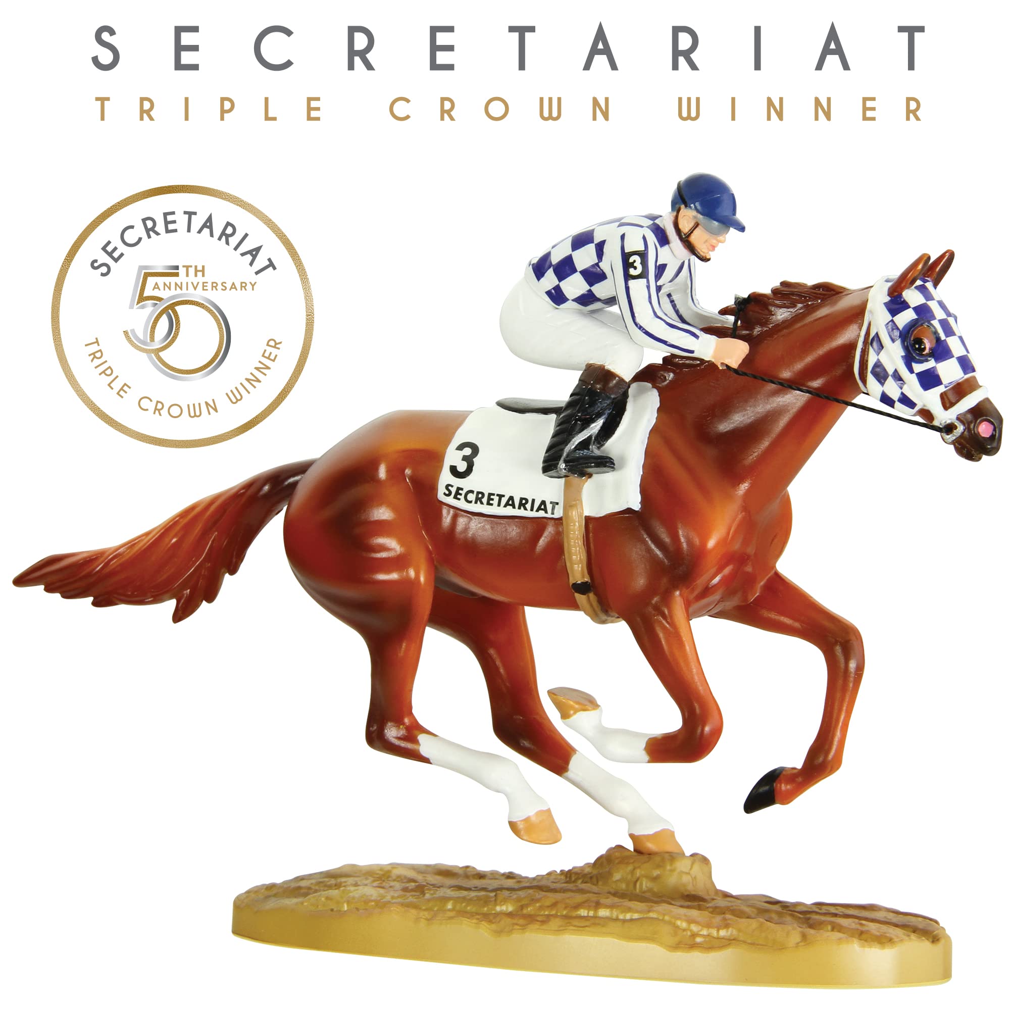 Breyer Horses Secretariat 50th Anniversary Figurine | Limited Edition | Horse Toy Model | 5" x 3.5" | 1:32 Scale | Model #97450