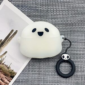 Compatible with AirPods Pro & Pro 2nd Case Cover, Luminous Cute Ghost Case Designed for Airpods Pro and Pro 2, Soft Silicone Anime Funny 3D Cartoon Case for Men Women Kids Teens Boys Girls