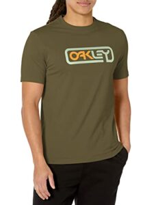 oakley unisex adult locked in b1b tee t-shirt, new dark brush/new jade, x-large us