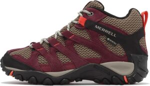 merrell j036840 womens hiking shoes alverstone mid gtx cabernet us size 8