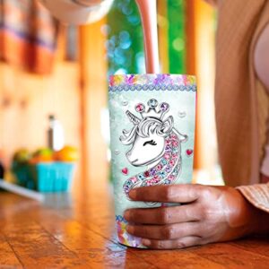 wowcugi Unicorn Cup Stainless Steel Insulated 20oz Magic Horse Tumbler Coffee Travel Mugs Unicorns Cups For Women Girls Kids Christmas Birthday Present Gifts Idea