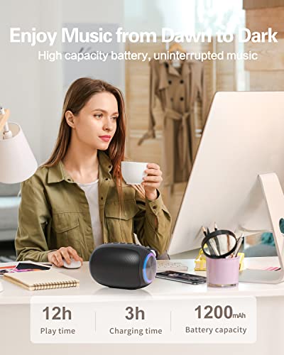 MEGUO Bluetooth Speakers, A66 Wireless Speakers,5W Portable Wireless Speakers with Clear Sound,Multi Playing Modes, Compatible with Cellphone, PC for Home or Outdoors