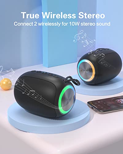 MEGUO Bluetooth Speakers, A66 Wireless Speakers,5W Portable Wireless Speakers with Clear Sound,Multi Playing Modes, Compatible with Cellphone, PC for Home or Outdoors