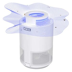 fly traps for indoors, nontail indoor fruit fly trap with 360°uv light fan, catcher & killer for mosquito, gnat, moth, fruit flies, 4 sticky glue boards included
