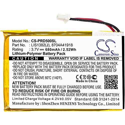ChoyoqeR Replacement Battery for E-Book E-Reader 1-756-769-11 8704A41918 LIS1382(J) 3.7V 680mAh