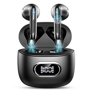 wireless earbud, bluetooth 5.2 headphones with hd mic, 2023 bluetooth earphones in ear deep bass, bluetooth earbud ip7 waterproof wireless headphones 40h playtime ear buds for iphone android, usb-c