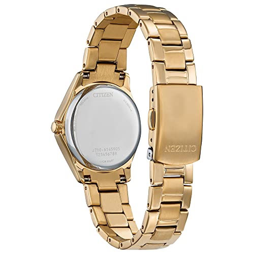 Citizen Ladies' Eco-Drive Classic Crystal Watch in Gold-Tone Stainless Steel, Champagne Dial
