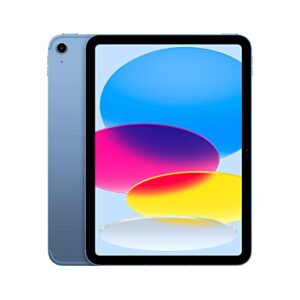 2022 apple ipad (10.9-inch, wi-fi + cellular, 64gb) - blue (renewed)