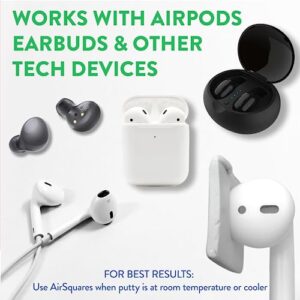 AirSquares Earbud Cleaning Putty - The Original - AirPod Cleaner Kit | Remove Wax, Dirt & Gunk from The Speaker Grille & Other Surfaces of AirPods, Earbuds & Tech Devices | (12-Pack)