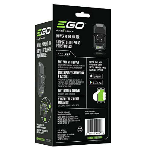 EGO APH1000 Lawn Mower Phone Holder, Battery Powered, Black