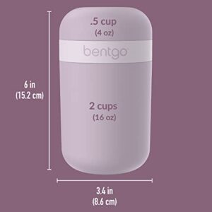 Bentgo® Snack Cup - Reusable Snack Container with Leak-Proof Design, Toppings Compartment, and Dual-Sealing Lid, Portable & Lightweight for Work, Travel, Gym - Dishwasher Safe (Orchid)