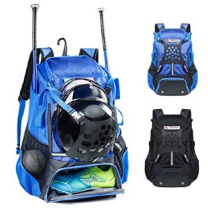 vigegari youth baseball backpack for boys, bat bag, softball bag, t-ball, softball equipment & accessories for bat, glove holder, helmet, shoes compartment, baseball gifts for youth and adults.