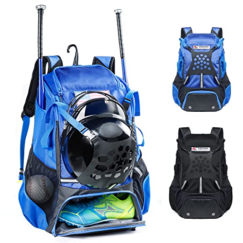 VIGEGARI Youth Baseball Backpack for Boys, Bat Bag, Softball Bag, T-Ball, Softball Equipment & accessories for Bat, Glove Holder, Helmet, Shoes Compartment, Baseball Gifts for Youth and Adults.