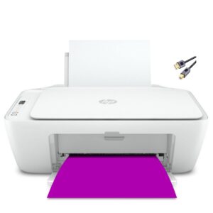 hp deskjet 2742e series inkjet color all-in-one printer i print copy scan i wireless usb connectivity i mobile printing i up to 4800 x 1200 dpi i print up to 7.5 iso ppm i white + printer cable