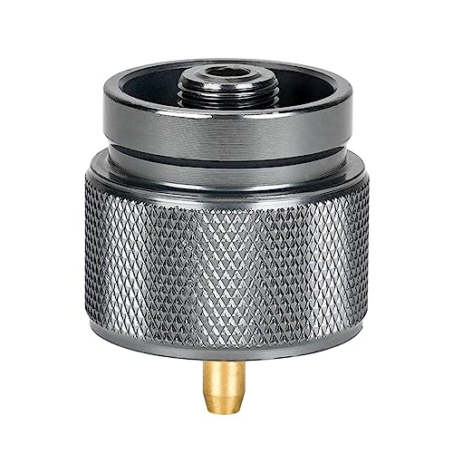 Onlyfire Camping Stove Adapter, Camping Backpacking Stove Convert Connector 1L Outdoor Propane Small Tank Input EN417 Lindal Valve Output, Camp Fuel Refill Adapter for Outdoor Backpack Hiking