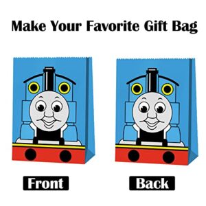 WQT 24 PCS Train Candy Bags Train Party Favors Train Birthday Party Supplies Train Party Gift Goody Treat Bags