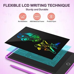 2 Pack LCD Writing Tablet, Colorful Screen Doodle Board 8.5 Inch Drawing Tablet for Kids, Learning Toys Birthday Gifts Travel Activity Games for 3 4 5 6 Year Old Boys and Girls Toddlers（Purple Pink）