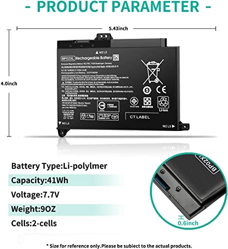 BP02XL 849909-850 Battery for HP Pavilion 15-AU 15-AW series 15-AU057CL 15-AU063NR 15-AU023CL 15-AU123CL 15-AU062NR 15-AU018wm 15-AU020WM 15-AU030WM 15-AW002LA 15-AW053NR 15-AU091NR 15-AU023CL