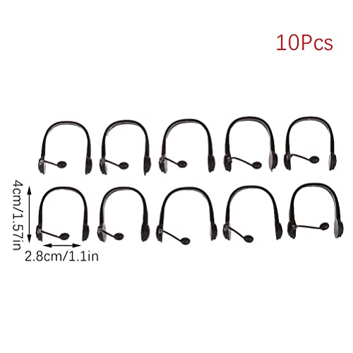 10 Pcs Doll Accessories Mini Headset Model Black Ear Hook Headset Doll Replacement Mini Earphones Doll Accessories Doll Clothing Doll Accessories Doll Clothing And Accessories