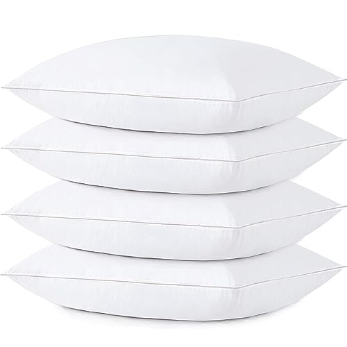 Acteb Pillows Standard Size Set of 4 Pack Bed Basic Sleeping Pillow Medium Supportive & Soft for Side Back Stomach Sleeper 20x26in