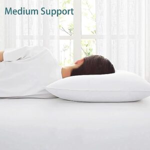 Acteb Pillows Standard Size Set of 4 Pack Bed Basic Sleeping Pillow Medium Supportive & Soft for Side Back Stomach Sleeper 20x26in