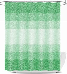 olanly waffle shower curtain 72x72 inches, heavyweight fabric, machine washable, waterproof, hotel luxury spa, simple modern green shower curtains for bathroom, guest bath, stalls and tubs