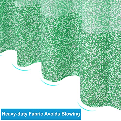 OLANLY Waffle Shower Curtain 72x72 Inches, Heavyweight Fabric, Machine Washable, Waterproof, Hotel Luxury Spa, Simple Modern Green Shower Curtains for Bathroom, Guest Bath, Stalls and Tubs