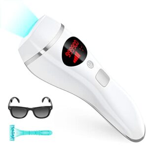 laser hair removal device for women and men, upgraded to 999,900 flashes ipl hair removal,permanently reduces body and facial hair regrowth