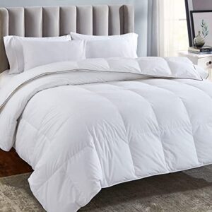 california design den king size comforter duvet insert - luxury all-season down alternative, quilted extra fluffy, soft, and cooling, machine washable with corner tabs - white