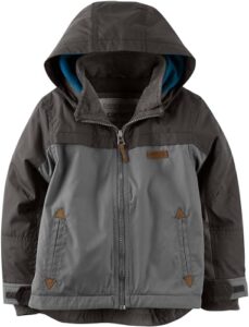 carter's toddler little boys' fleece jacket - kids' winter outerwear - grey 4t