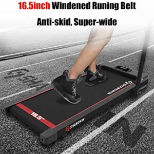 Under Desk Treadmill, 2 in 1 Foliding Treadmill, Walking Machine, Portable 2.5HP Electric Treadmill, Walking Pad, FoldableTreadmill Compact Electric Running Jogging for Home Office