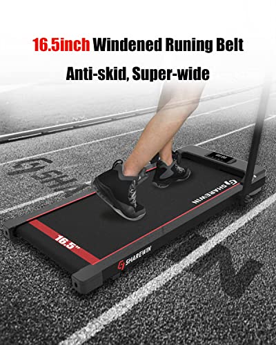 Under Desk Treadmill, 2 in 1 Foliding Treadmill, Walking Machine, Portable 2.5HP Electric Treadmill, Walking Pad, FoldableTreadmill Compact Electric Running Jogging for Home Office