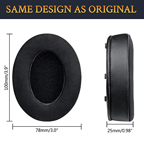 SOULWIT Cooling-Gel Earpads Replacement for Sony WH-1000XM4 (WH1000XM4) Headphones, Ear Pads Cushions with High-Density Noise Isolation Foam, Added Thickness, Without Affecting Sensor - Black