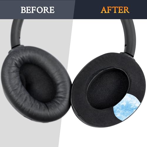 SOULWIT Cooling-Gel Earpads Replacement for Sony WH-1000XM4 (WH1000XM4) Headphones, Ear Pads Cushions with High-Density Noise Isolation Foam, Added Thickness, Without Affecting Sensor - Black