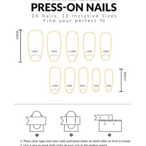 Daffodil Press on Nails Long with Designs False Fake Nails Coffin Artificial Acrylonitrile Butadiene Styrene Nails for Woman stick on Nails with Jelly Glue on Static Nails.