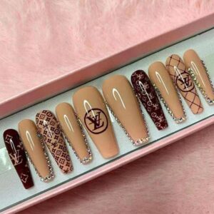 daffodil press on nails long with designs false fake nails coffin artificial acrylonitrile butadiene styrene nails for woman stick on nails with jelly glue on static nails.