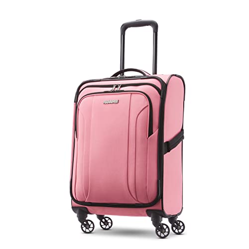 AMERICAN TOURISTER Troupe Hardside and Softside, Pink Lemonade/White, 4PC Set