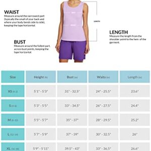 BALEAF Cotton Workout Tops for Women Tank Tops Sleeveless Shirts Wide Straps Yoga Comfy Soft Stretch Crewneck Casual Athletic Running Purple M