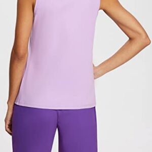 BALEAF Cotton Workout Tops for Women Tank Tops Sleeveless Shirts Wide Straps Yoga Comfy Soft Stretch Crewneck Casual Athletic Running Purple M