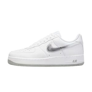 Nike Air Force 1 Mens Low Retro White Silver Sz10.5