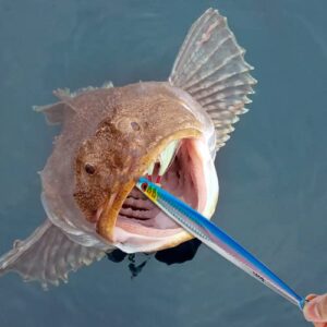 Gefischtter 3pcs Saltwater Vertical Fishing Jigs Metal Jigging Spoon Speed Fast Deep Sea Jigging Fishing Lures Glow Lead Jigs with Assist Hooks for Tuna,Bass,Dogtooth,Grouper/5.64oz(160g)