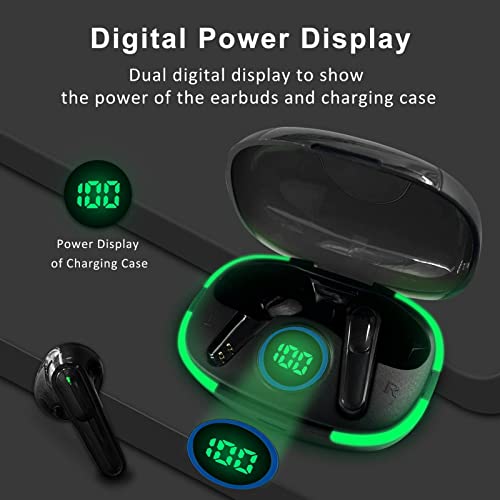 Pro 80 TWS True Wireless Earbuds Bluetooth 5.3 Wireless Earphones, Built-in Microphone, IPX7 Waterproof, HD Physical Noise Cancellation, Charging Case LED Power Display