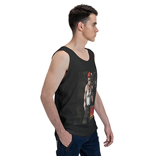 WAYOQI Baki The Grappler Men's Tank Tops Tshirt Sleeveless Shirts Shirt Running Workout Cotton Casual Black Large